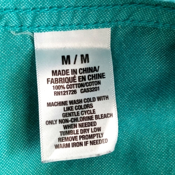 Aeropostale Men's Long Sleeve Oxford Button-Down Shirt.Size M. Color Green. - Picture 4 of 9